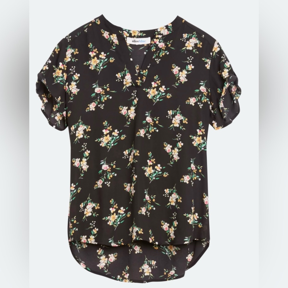 Alice Blue Women's Black Floral Top